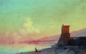 イワン・コンスタンティノヴィチ・アイヴァゾフスキー Painting - フェオドシアの日の出 1852 ロマンチックなイワン・アイヴァゾフスキー ロシア